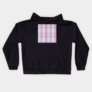 Pastel Aesthetic Evander 2 Hand Drawn Textured Plaid Pattern Kids Hoodie